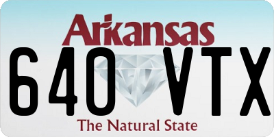 AR license plate 640VTX