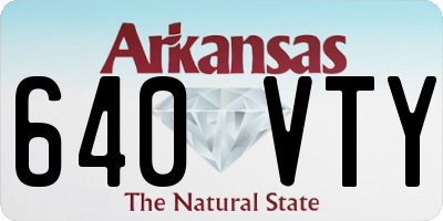 AR license plate 640VTY