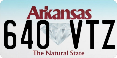 AR license plate 640VTZ