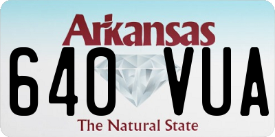 AR license plate 640VUA