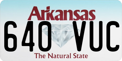AR license plate 640VUC