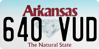 AR license plate 640VUD