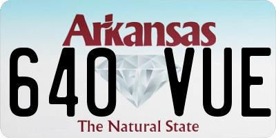 AR license plate 640VUE