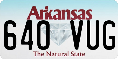 AR license plate 640VUG
