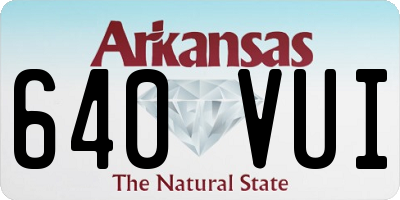 AR license plate 640VUI