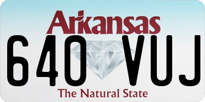AR license plate 640VUJ