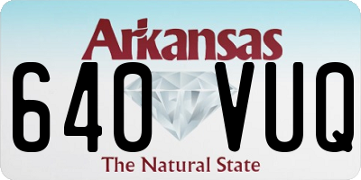 AR license plate 640VUQ