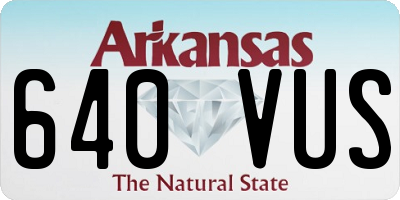AR license plate 640VUS