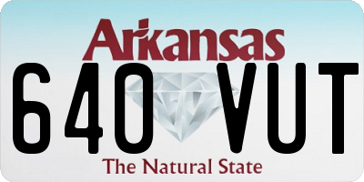 AR license plate 640VUT