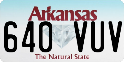 AR license plate 640VUV