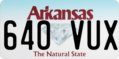 AR license plate 640VUX