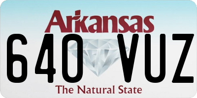 AR license plate 640VUZ