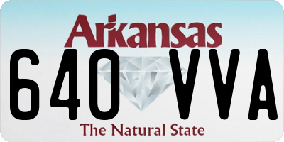 AR license plate 640VVA