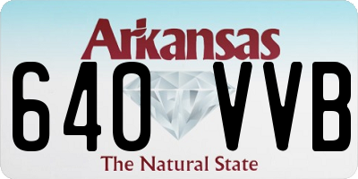 AR license plate 640VVB