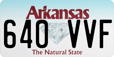 AR license plate 640VVF