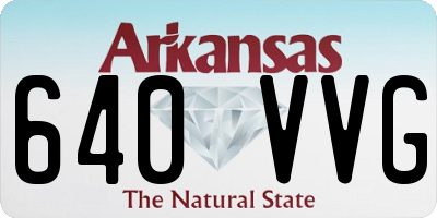 AR license plate 640VVG