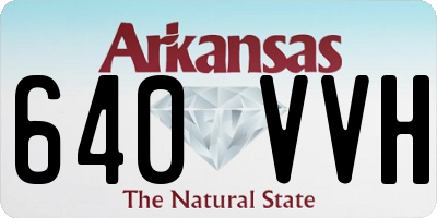 AR license plate 640VVH