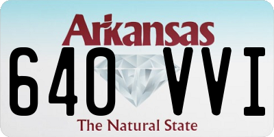 AR license plate 640VVI