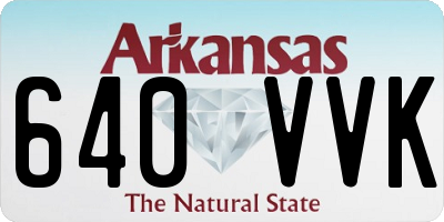 AR license plate 640VVK