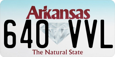 AR license plate 640VVL