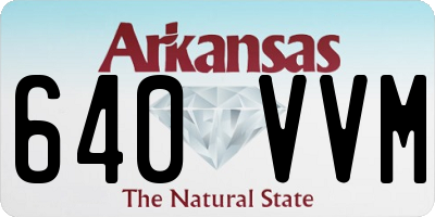 AR license plate 640VVM