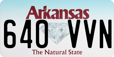 AR license plate 640VVN