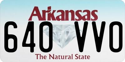 AR license plate 640VVO