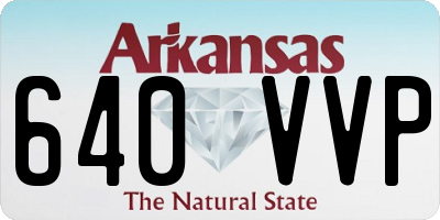 AR license plate 640VVP
