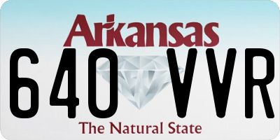 AR license plate 640VVR