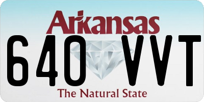 AR license plate 640VVT