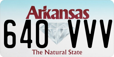 AR license plate 640VVV