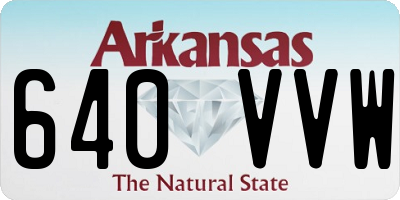 AR license plate 640VVW