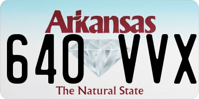 AR license plate 640VVX