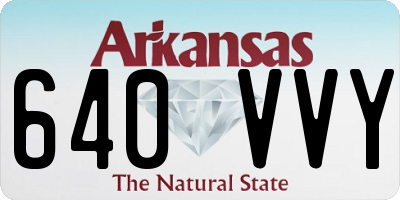AR license plate 640VVY