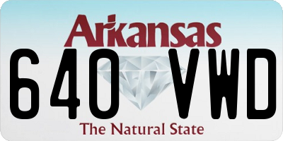 AR license plate 640VWD
