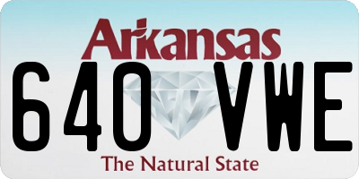 AR license plate 640VWE