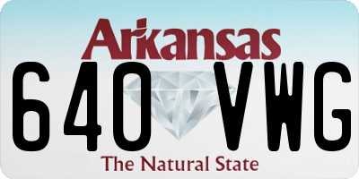 AR license plate 640VWG