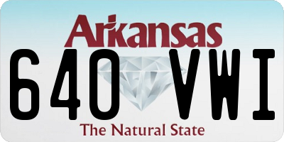 AR license plate 640VWI