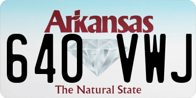 AR license plate 640VWJ