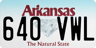 AR license plate 640VWL