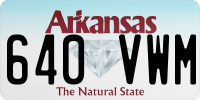 AR license plate 640VWM