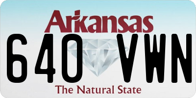 AR license plate 640VWN