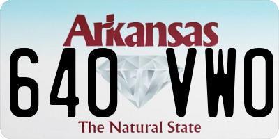 AR license plate 640VWO
