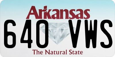 AR license plate 640VWS