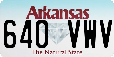 AR license plate 640VWV