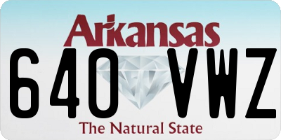 AR license plate 640VWZ