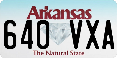 AR license plate 640VXA