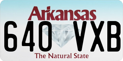 AR license plate 640VXB