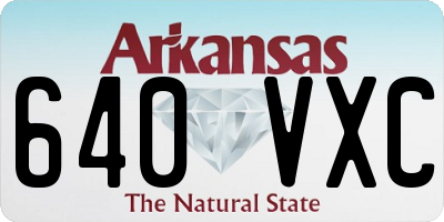 AR license plate 640VXC