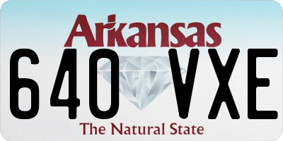 AR license plate 640VXE